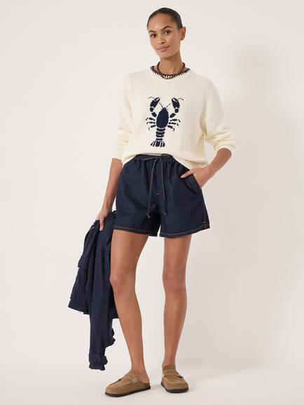 HUSH Hallie Lobster Jumper, Stone White - view 2, Stone White