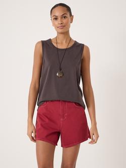 HUSH Carla Relaxed Fit Vest Top, Chocolate Brown