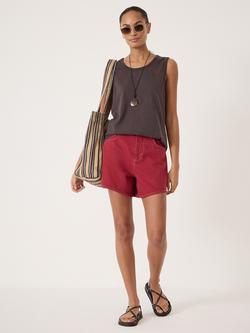 HUSH Carla Relaxed Fit Vest Top - view 2, Chocolate Brown