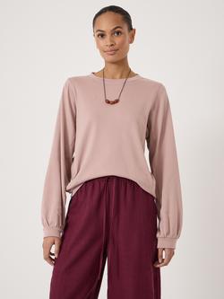 HUSH Elodie Puff Sleeve Top, Rose Pink, Rose Pink