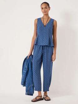 HUSH Sybil Seashell Air Flow Top containing LENZING™ ECOVERO™ Viscose, Navy - view 2, Navy