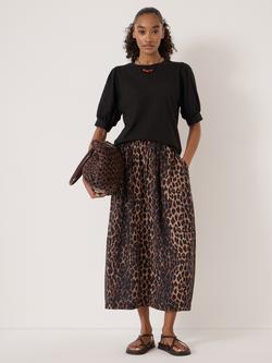 HUSH Talia Puff Sleeve T-Shirt, Black - view 2, Black