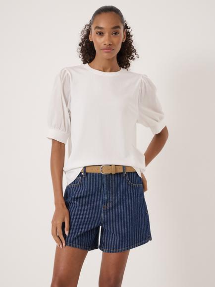 HUSH Talia Puff Sleeve T-Shirt, White