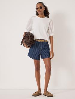 HUSH Talia Puff Sleeve T-Shirt, White - view 2, White