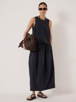 HUSH Vera Shell Top, Navy Blue - view 2, Navy Blue