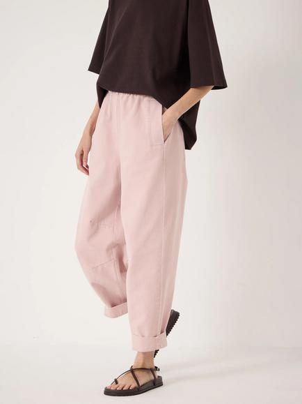 HUSH Jack Pull On Barrel Leg Trousers, Pale Pink