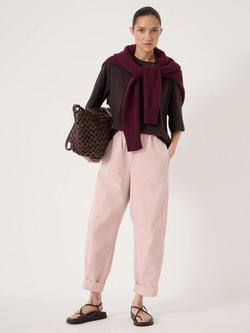 HUSH Jack Pull On Barrel Leg Trousers - view 2, Pale Pink