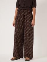 HUSH Petunia Painted Geometric Trousers containing LENZING™ ECOVERO™ Viscose, Brown