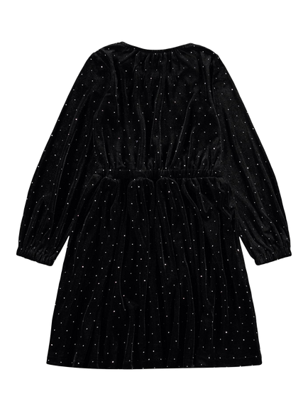 Molo Kids' Carolyn Long Sleeve Flared Dress, Black Stones - view 2, Black Stones