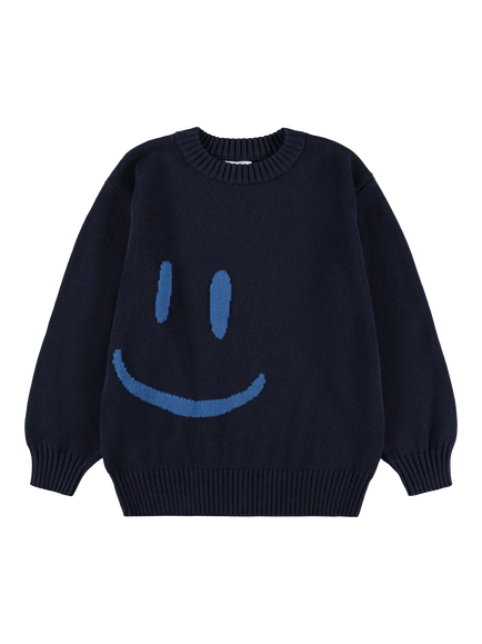 Molo Kids' Bello Crew Neck Jumper, Navy, Navy