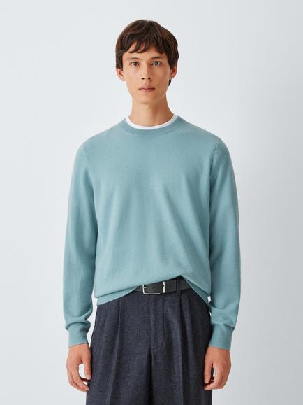 John Lewis Cashmere Crew Neck Jumper, Duck Egg, Duck Egg