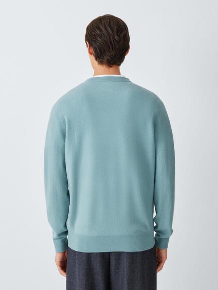 John Lewis Cashmere Crew Neck Jumper, Duck Egg - view 2, Duck Egg