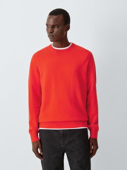 John Lewis Crew Neck Cashmere Jumper,, Aperol