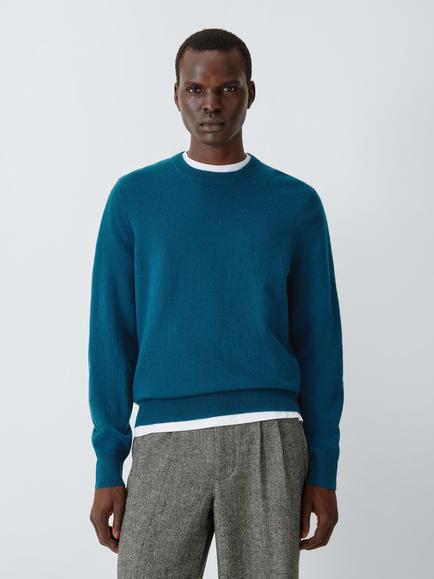 John Lewis Crew Neck Cashmere Jumper,, Ocean