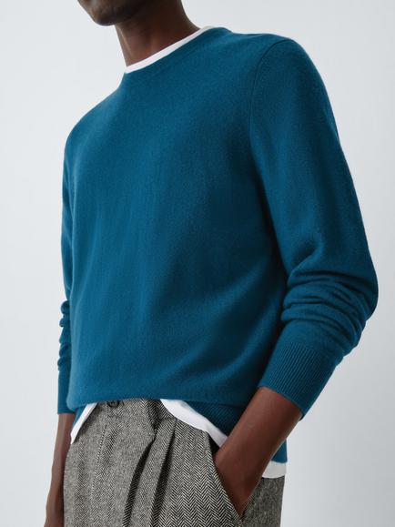 John Lewis Crew Neck Cashmere Jumper,, Ocean