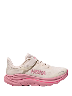 HOKA Kids' Clifton 10 Mesh Trainers, Rose Cream, Rose Cream