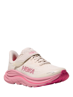 HOKA Kids' Clifton 10 Mesh Trainers, Rose Cream - view 2, Rose Cream