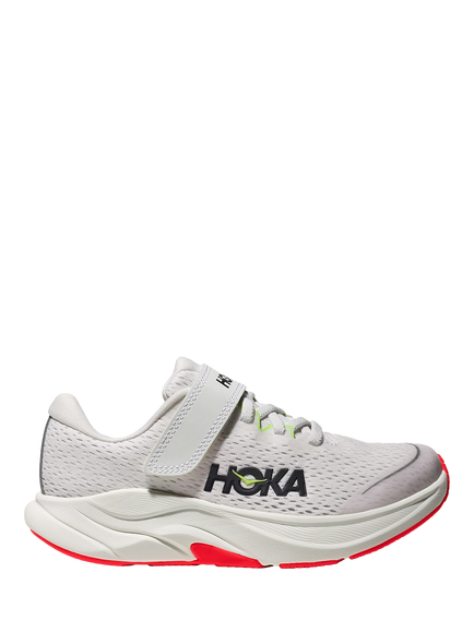 HOKA Kids' Rincon 4 Mesh Trainers, White/Neon, White/Neon