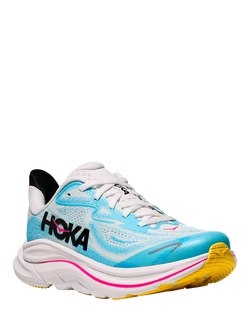 HOKA Kids' Clifton 10 Jacquard Trainers, Blue/Multi - view 2, Blue/Multi