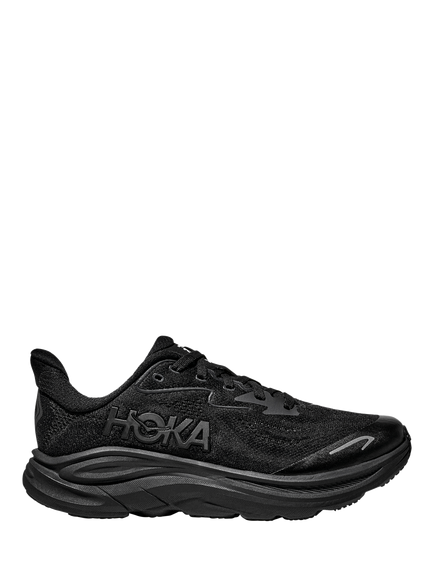 HOKA Kids' Clifton 10 Jacquard Trainers, Black, Black