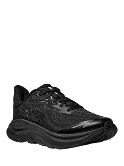 HOKA Kids' Clifton 10 Jacquard Trainers, Black - view 2, Black
