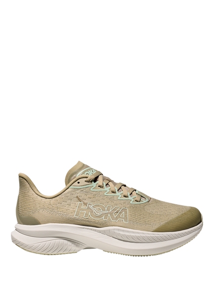 HOKA Kids' Mach 6 Lace Up Trainers, Mushroom, Mushroom