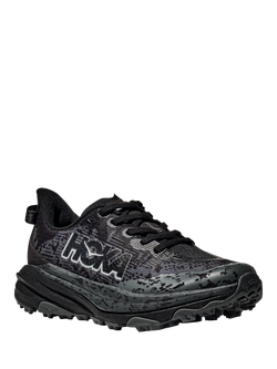 HOKA Kids' Speedgoat 6 Lace Up Mesh Trainers, Obsidian - view 2, Obsidian