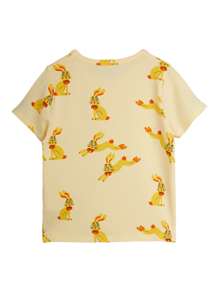 Mini Rodini Kids' Rabbits T-Shirt, Yellow - view 2, Yellow