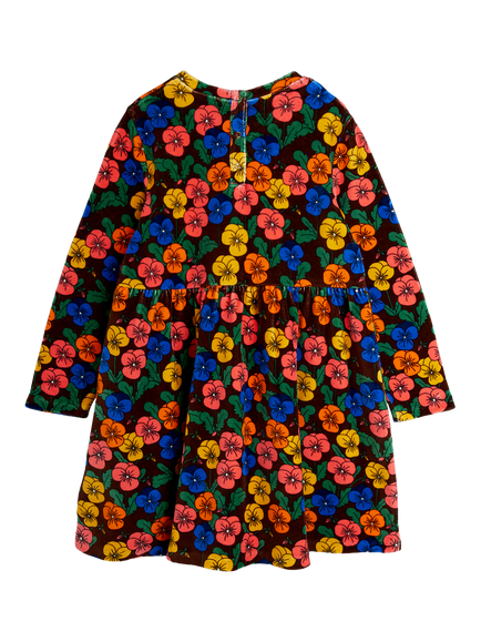 Mini Rodini Kids' Violas Long Sleeve Dress, Brown - view 2, Brown
