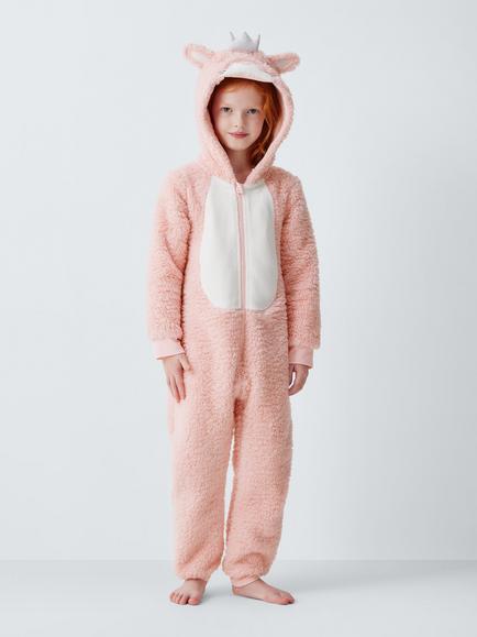 John Lewis Kids' Bunny Onesie, Pink, Pink