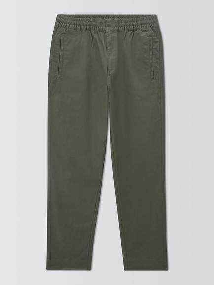 Kin Cotton Blend Trousers, Peat
