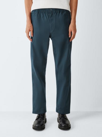 Kin Cotton Blend Trousers, Navy