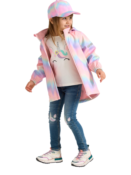 Lindex Baby Waterproof Ombre Soft-Shell Jacket, Light Pink, Light Pink