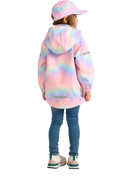 Lindex Baby Waterproof Ombre Soft-Shell Jacket, Light Pink - view 2, Light Pink