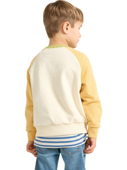 Lindex Kids' Raglan Sleeve Capybara Applique Sweatshirt, White - view 2, White