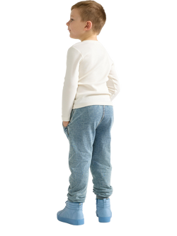 Lindex Kids' Denim Look Joggers, Dusty Blue - view 2, Dusty Blue