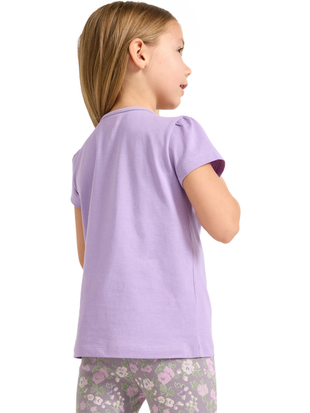 Lindex Kids' Short Sleeve Sequin Unicorn T-Shirt - view 2, Lilac