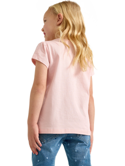 Lindex Kids' Short Sleeve Sequin Unicorn T-Shirt - view 2, Light Dusty Pink