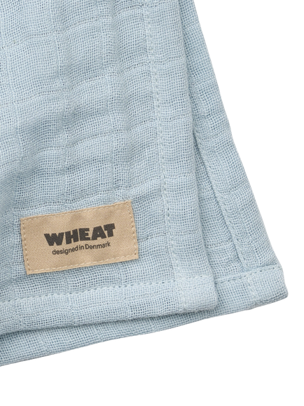WHEAT Baby Kaya Muslin Cloth, Pack of 2, Blue/Cream - view 2, Blue/Cream