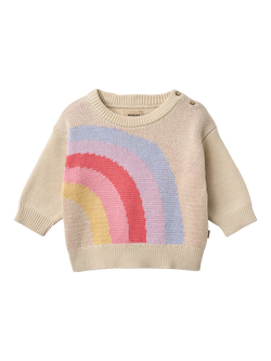 WHEAT Baby Solveig Knitted Long Sleeve Jumper, Natural, Natural