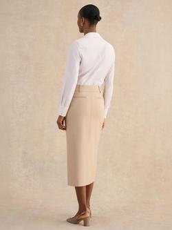 Hobbs Ashleen Tailored Midi Skirt, Neutral - view 2, Neutral