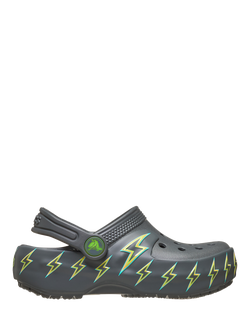 Crocs Kids' Classic Bolt Lights Clogs, Carbon, Carbon