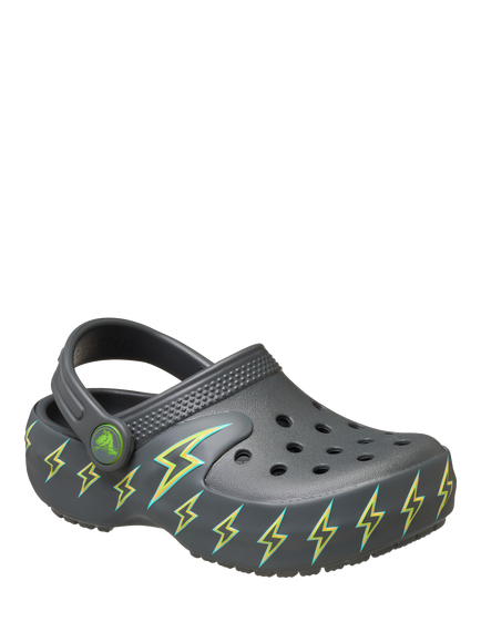 Crocs Kids' Classic Bolt Lights Clogs, Carbon - view 2, Carbon