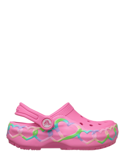 Crocs Kids' Classic Heart Lights Clogs, Pink Lemonade, Pink Lemonade