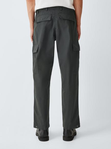 Kin Cotton Rich Cargo Trousers, Black - view 2, Black