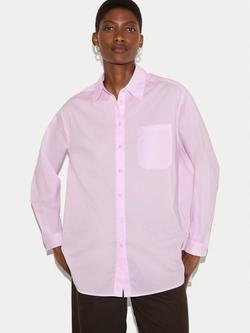 Jigsaw Relaxed Fit Cotton Voile Shirt, Pink