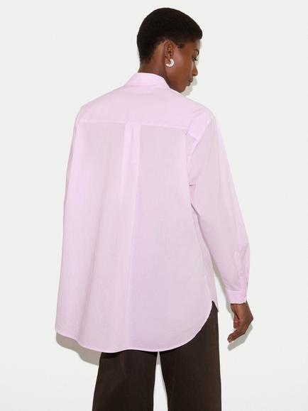 Jigsaw Relaxed Fit Cotton Voile Shirt - view 2, Pink
