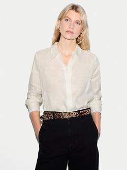 Jigsaw Classic Tailored Fit Pure Linen Shirt, White