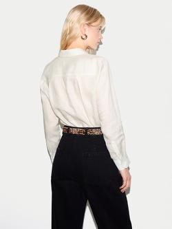 Jigsaw Classic Tailored Fit Pure Linen Shirt - view 2, White