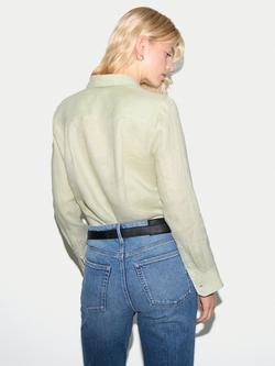 Jigsaw Classic Tailored Fit Pure Linen Shirt - view 2, Green